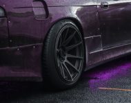 ABSIMA WHEEL SET DRIFT 5-SPOKE "PROFILE A" RIM BLACK/RING NEON ORANGE 1:10 (4) 2510046